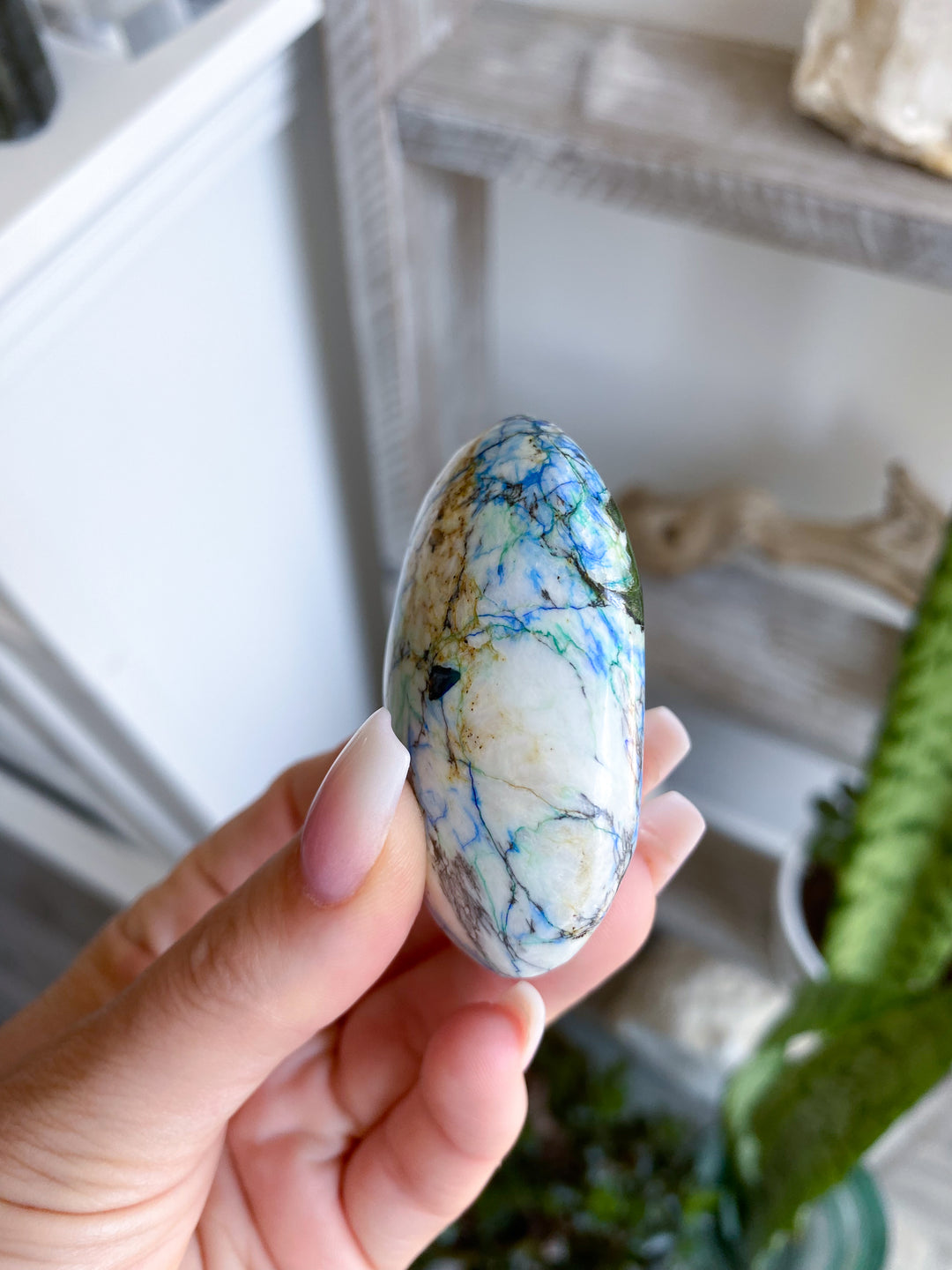 Duality Azurite Malachite Palm Stone #2