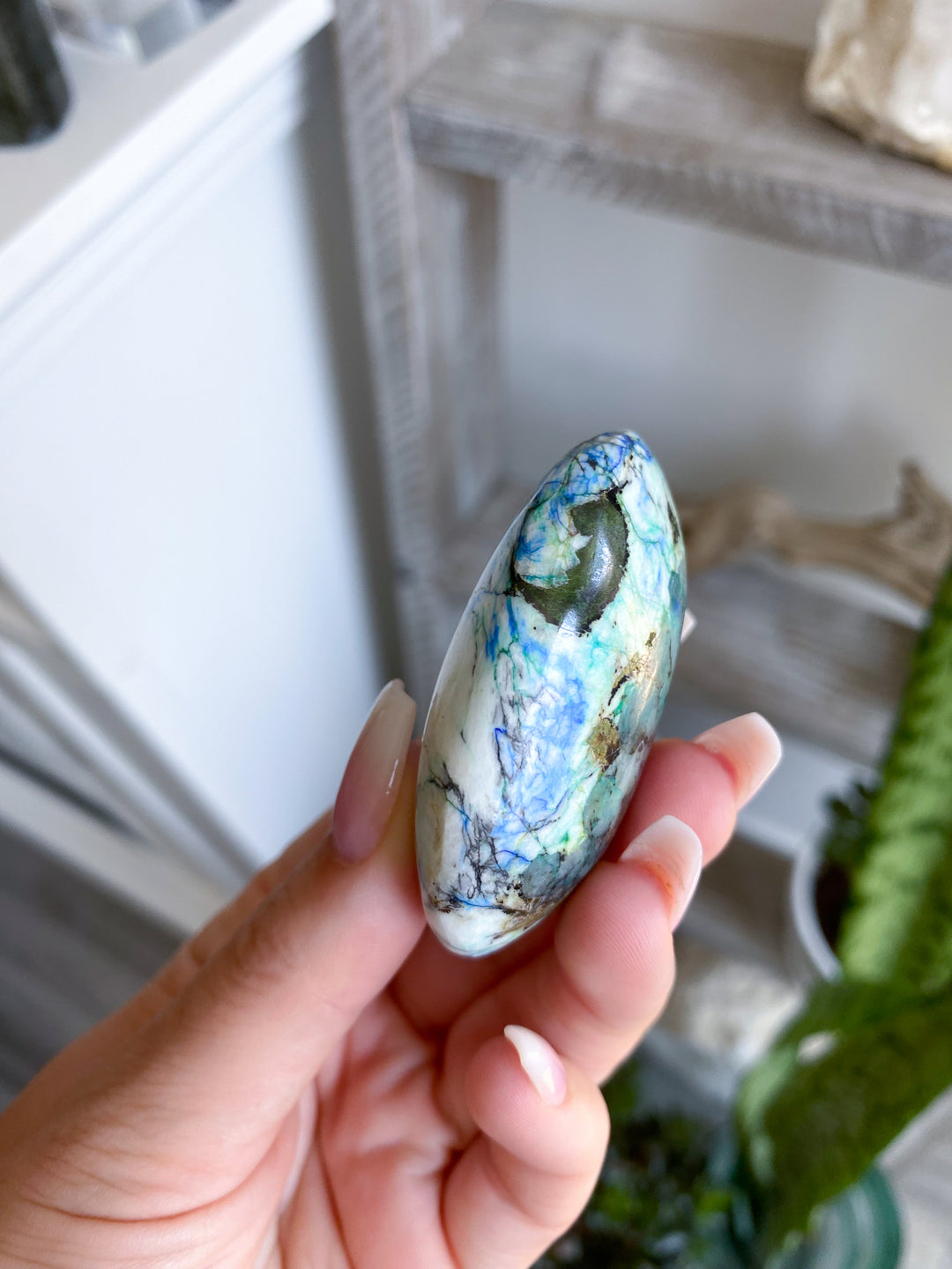 Duality Azurite Malachite Palm Stone #2