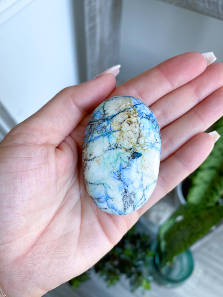 Duality Azurite Malachite Palm Stone #2
