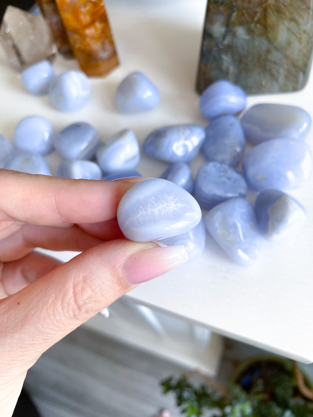Blue Lace Agate Large Tumble
