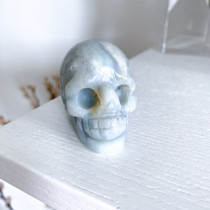 Sky Blue Quartz Small Skull -