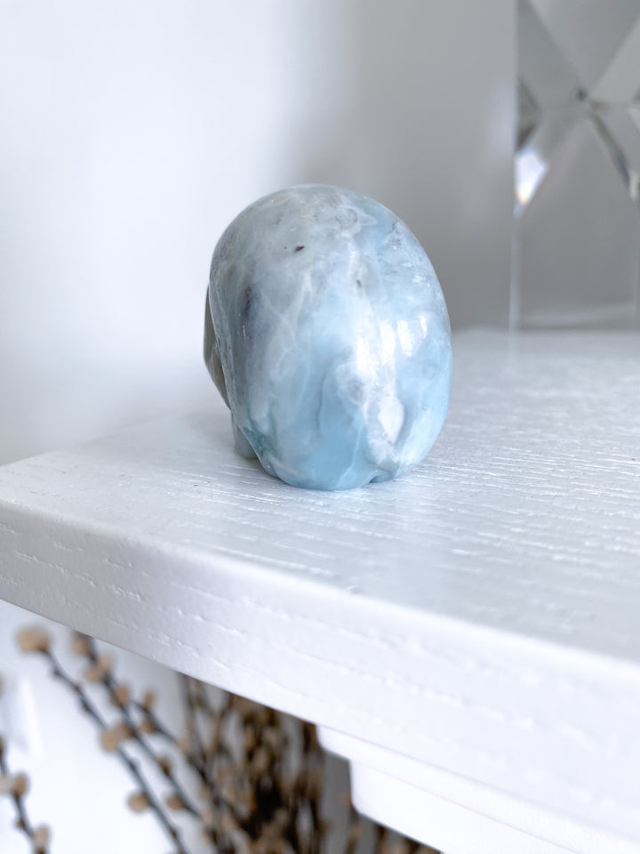 Sky Blue Quartz Small Skull -