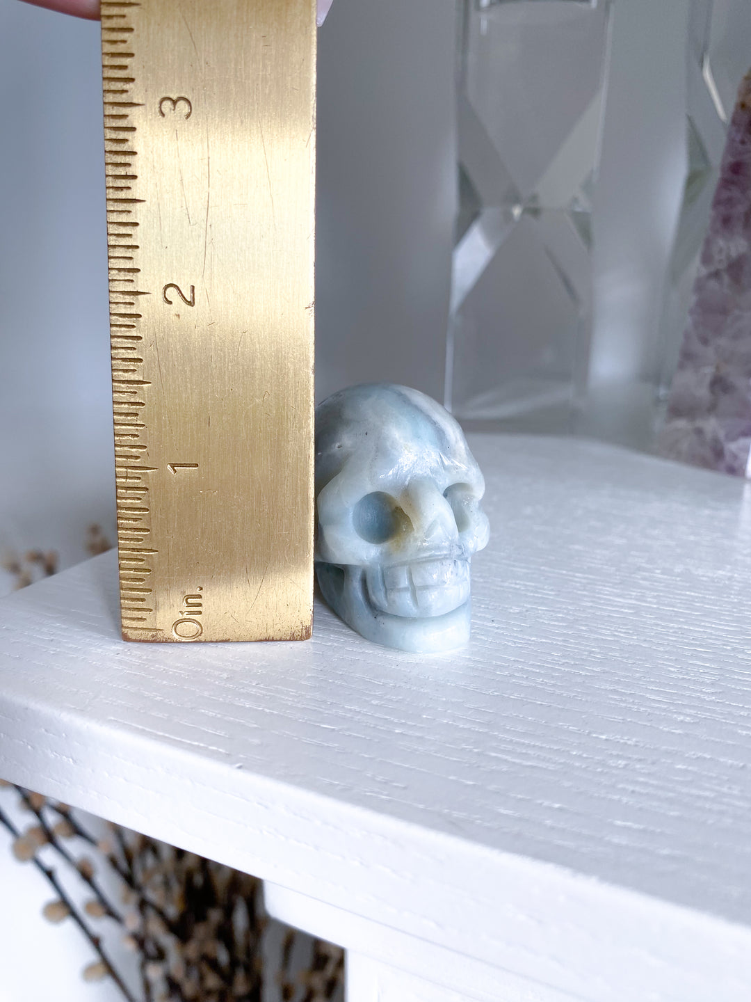 Sky Blue Quartz Small Skull -