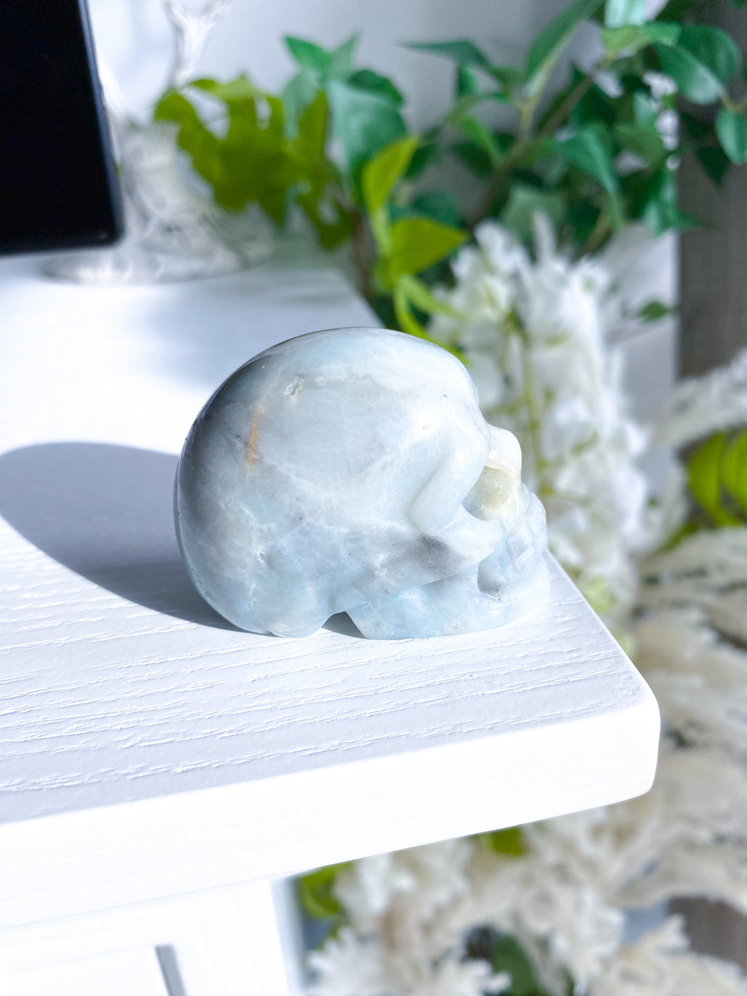 Sky Blue Quartz Small Skull -