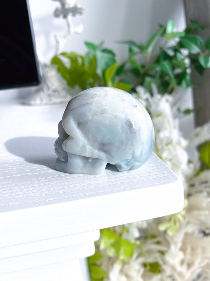 Sky Blue Quartz Small Skull -