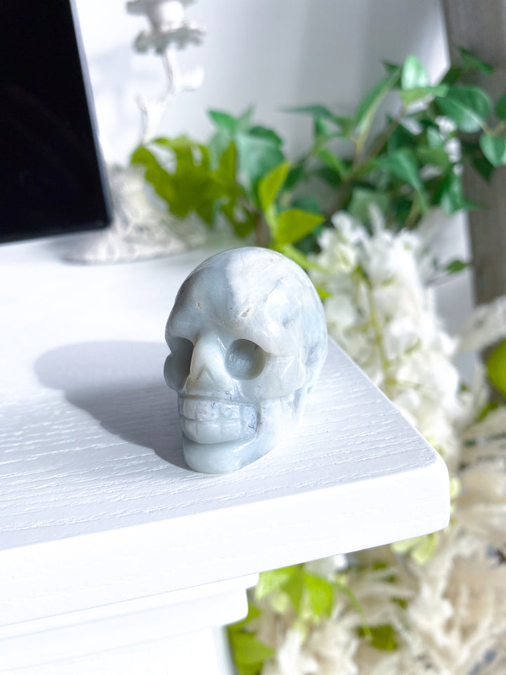 Sky Blue Quartz Small Skull -