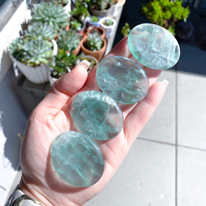 Jumbo Green Fluorite Worry Stone