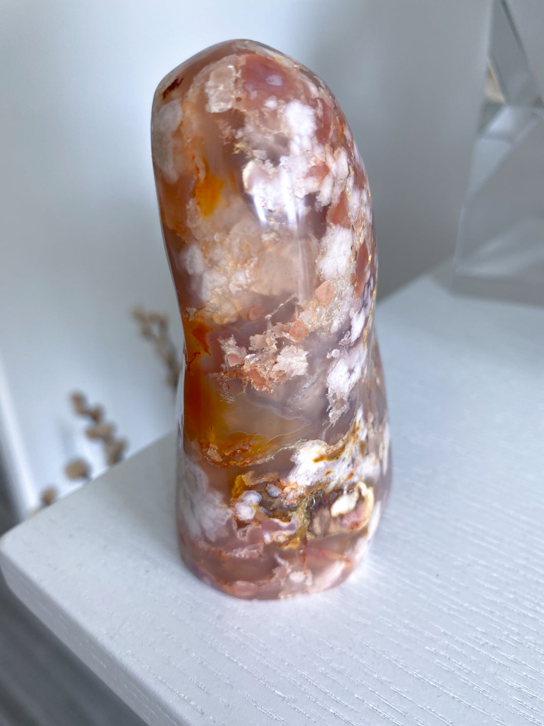 Pink, Red Flower Agate Freeform #10