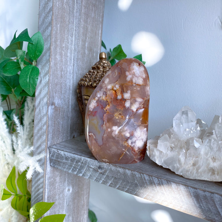 Pink, Red Flower Agate Freeform #10