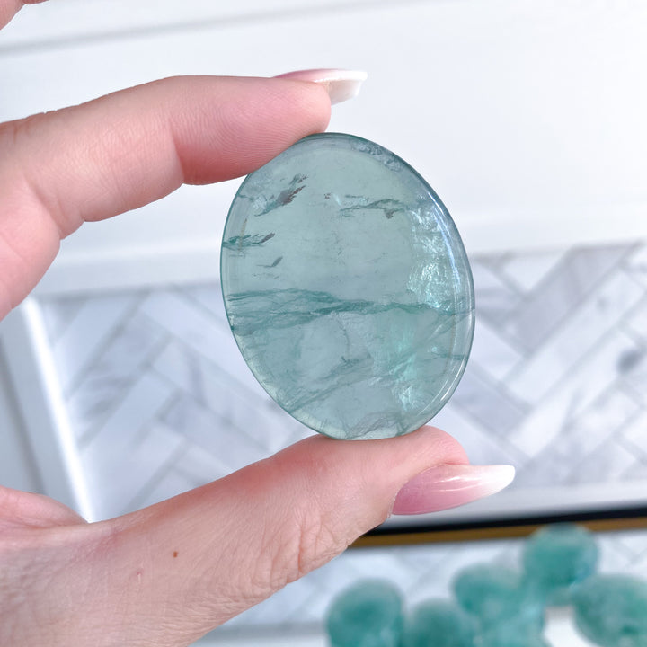 Jumbo Green Fluorite Worry Stone