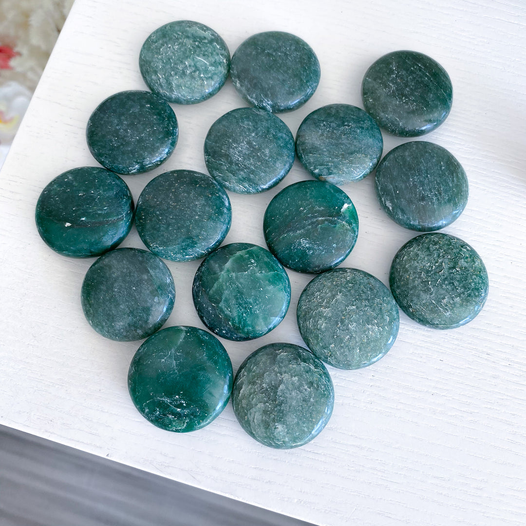 Dark Green Aventurine Coin