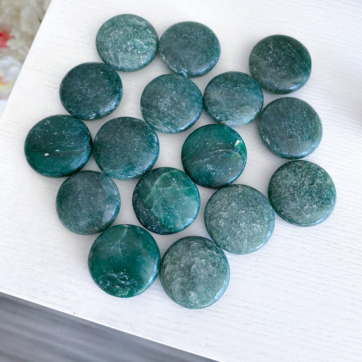 Dark Green Aventurine Coin