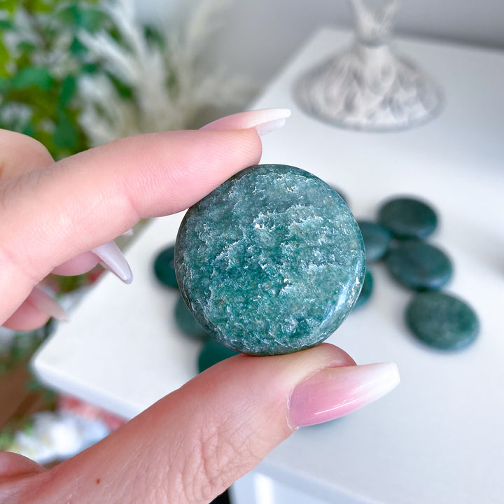 Dark Green Aventurine Coin