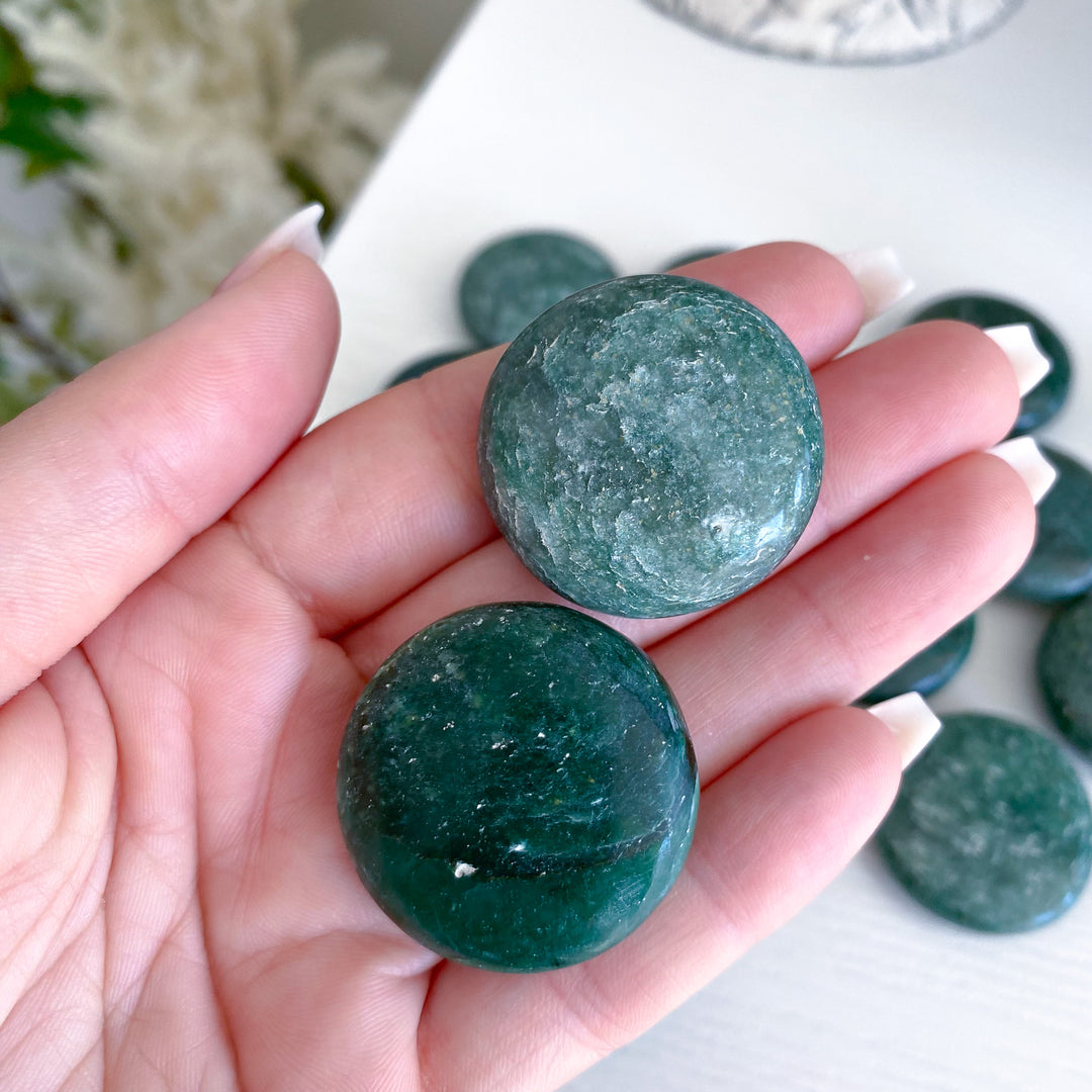 Dark Green Aventurine Coin