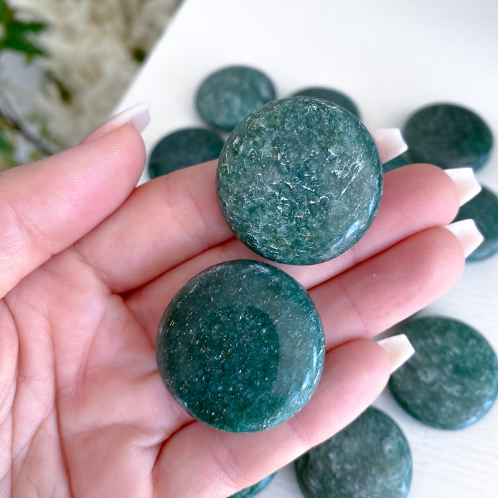 Dark Green Aventurine Coin