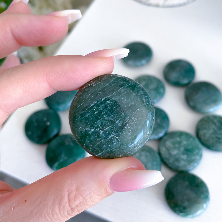 Dark Green Aventurine Coin