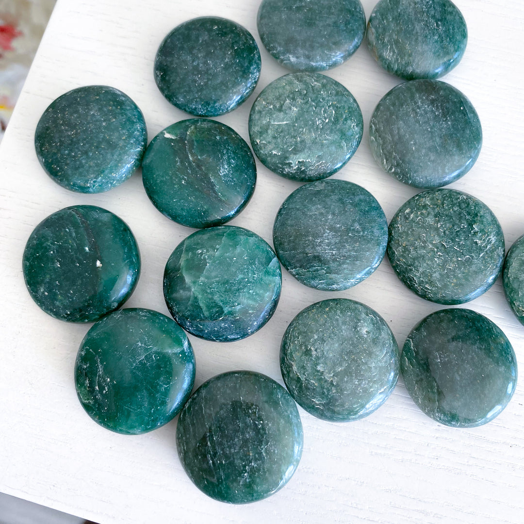 Dark Green Aventurine Coin