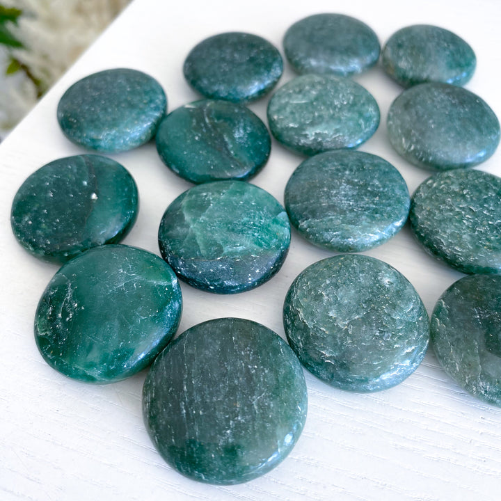Dark Green Aventurine Coin