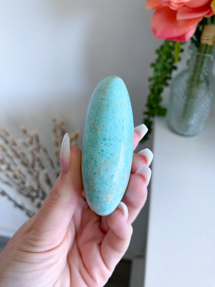 Unique Turquoise Palm Stone #7