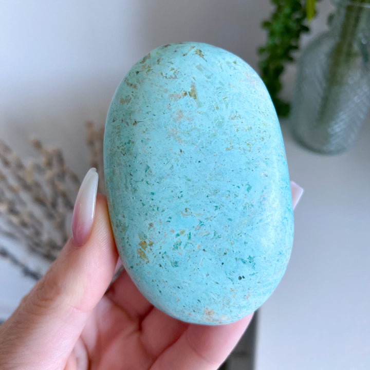 Unique Turquoise Palm Stone #7