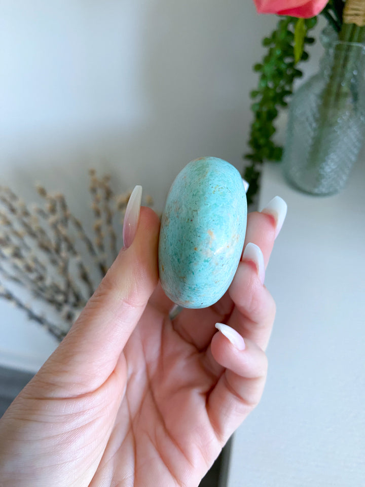 Unique Turquoise Palm Stone #7