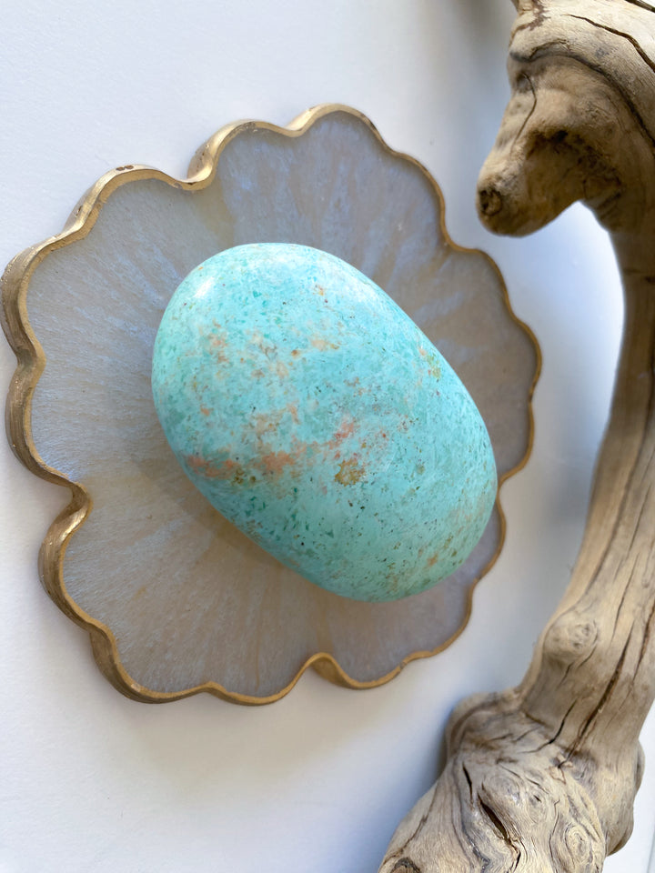 Unique Turquoise Palm Stone #7