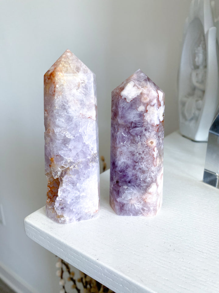 You Choose Amethyst & Flower Agate Tower