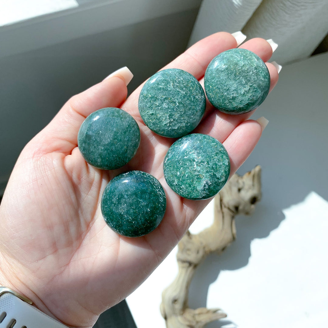 Dark Green Aventurine Coin