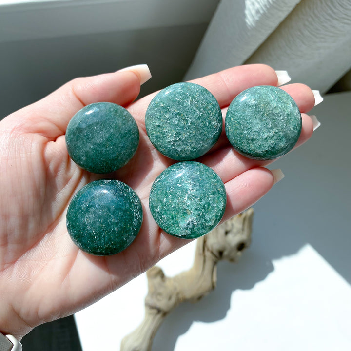 Dark Green Aventurine Coin