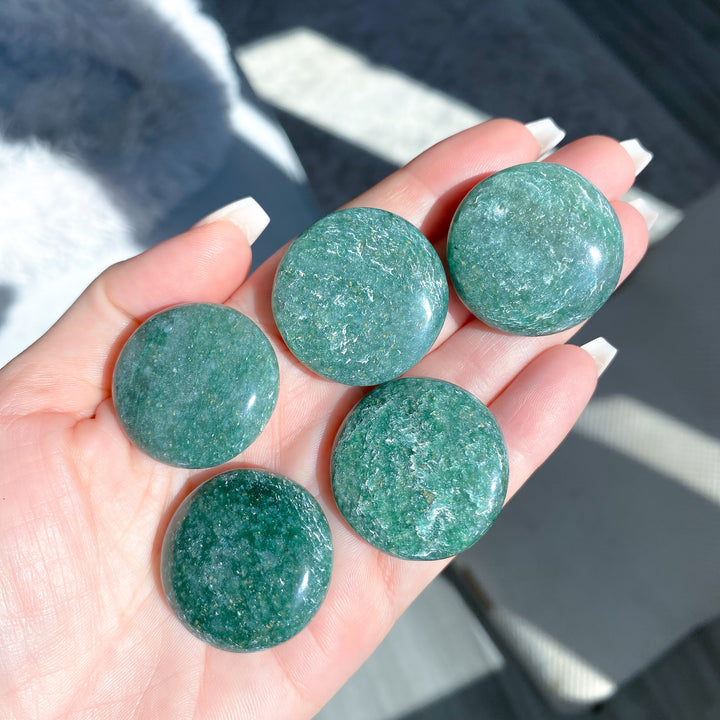 Dark Green Aventurine Coin