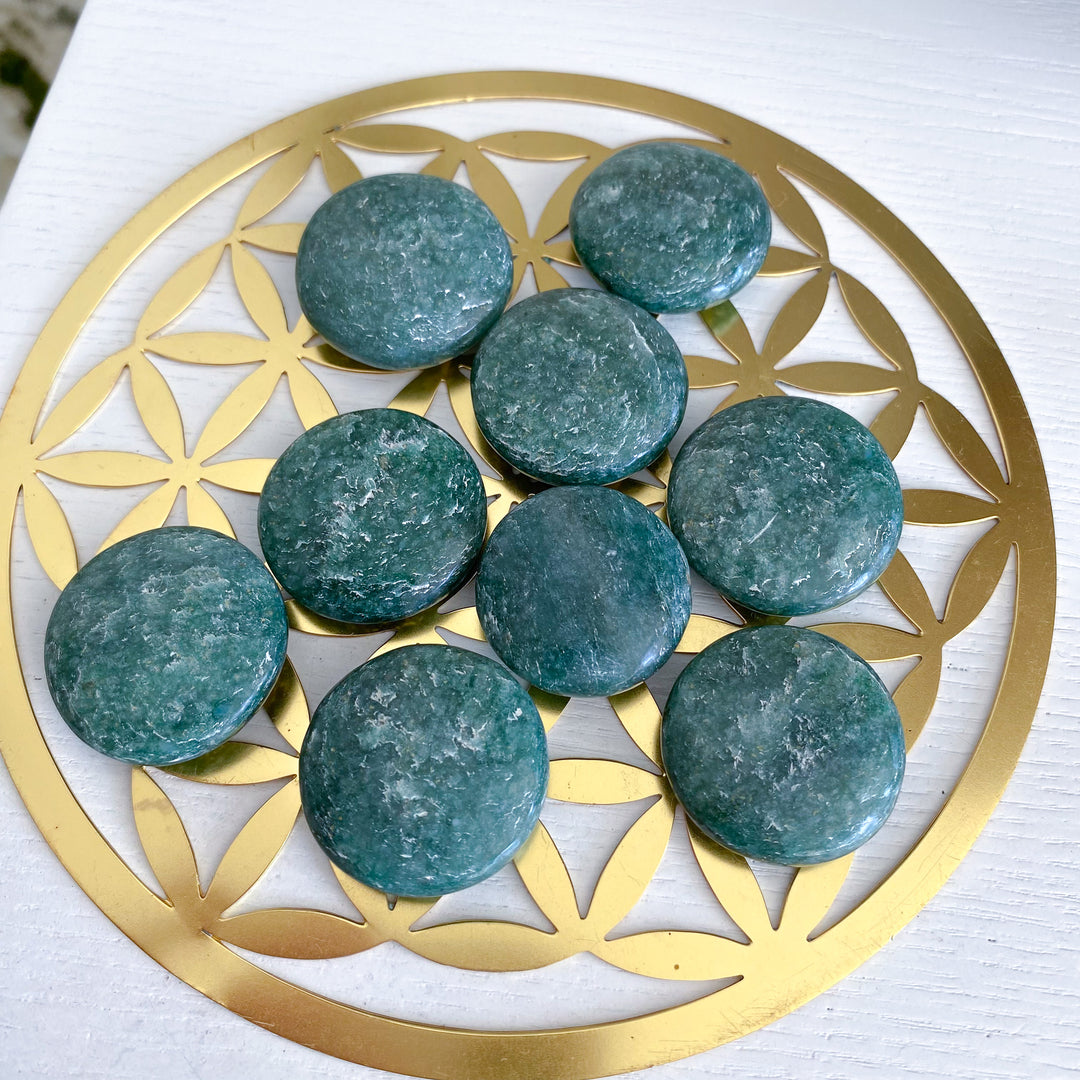 Dark Green Aventurine Coin