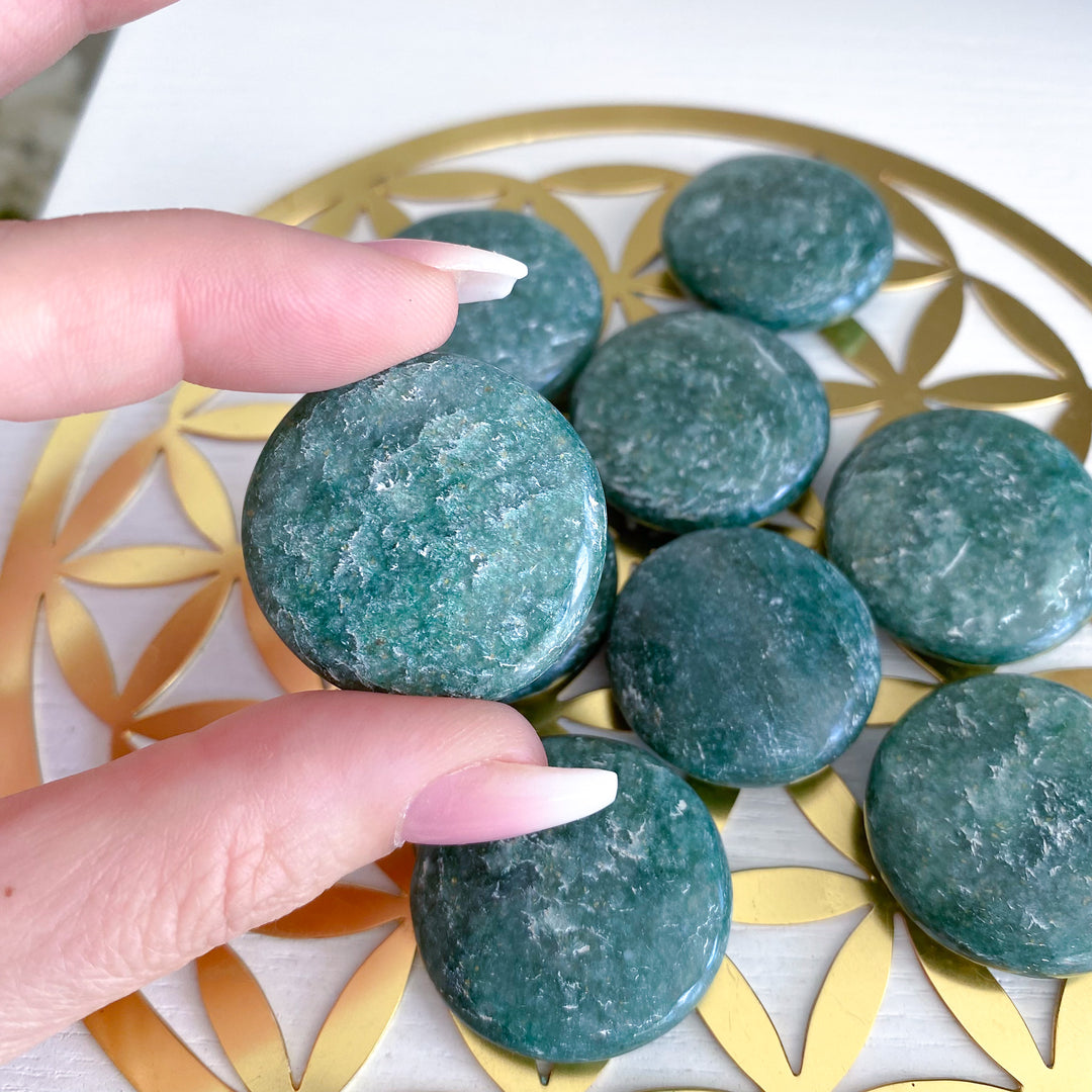 Dark Green Aventurine Coin
