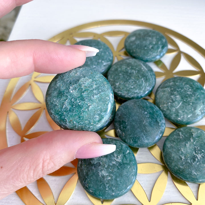 Dark Green Aventurine Coin