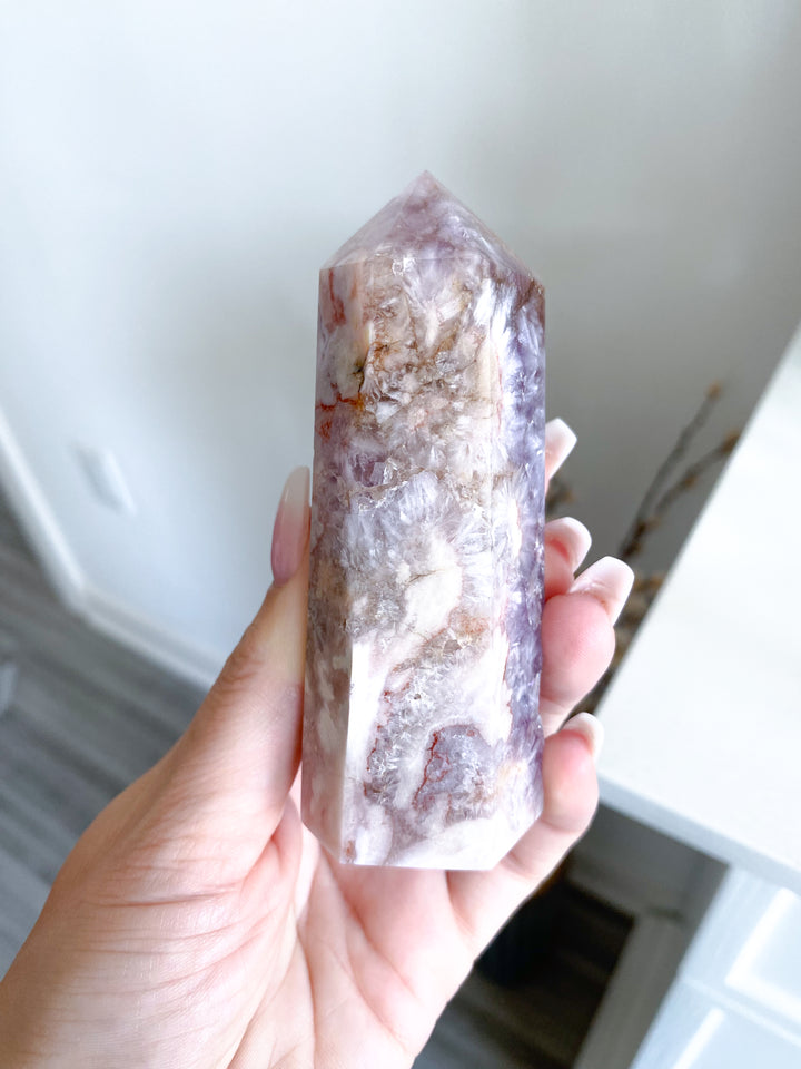 You Choose Amethyst & Flower Agate Tower
