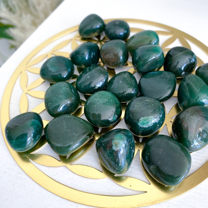 Abundance: Dark Green Aventurine Tumble