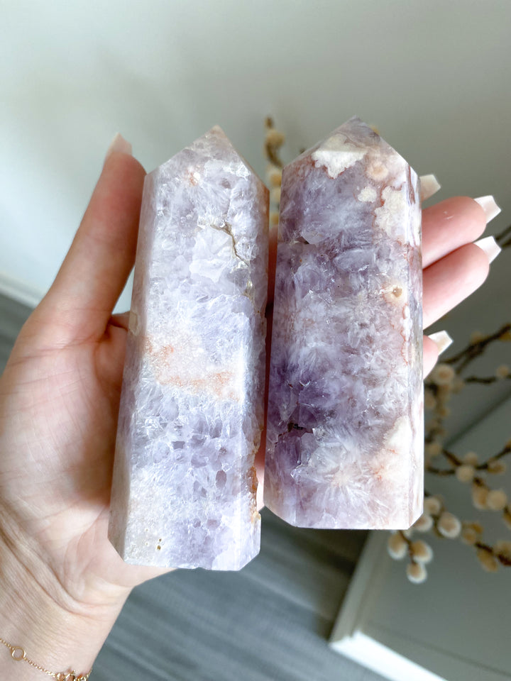 You Choose Amethyst & Flower Agate Tower