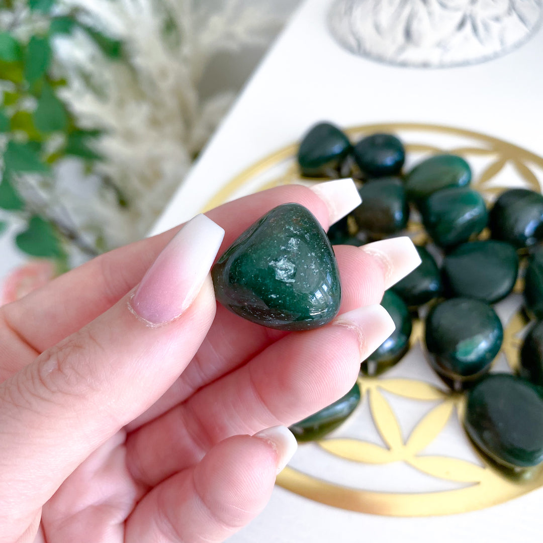 Abundance: Dark Green Aventurine Tumble