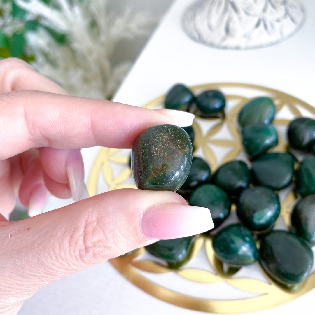 Abundance: Dark Green Aventurine Tumble