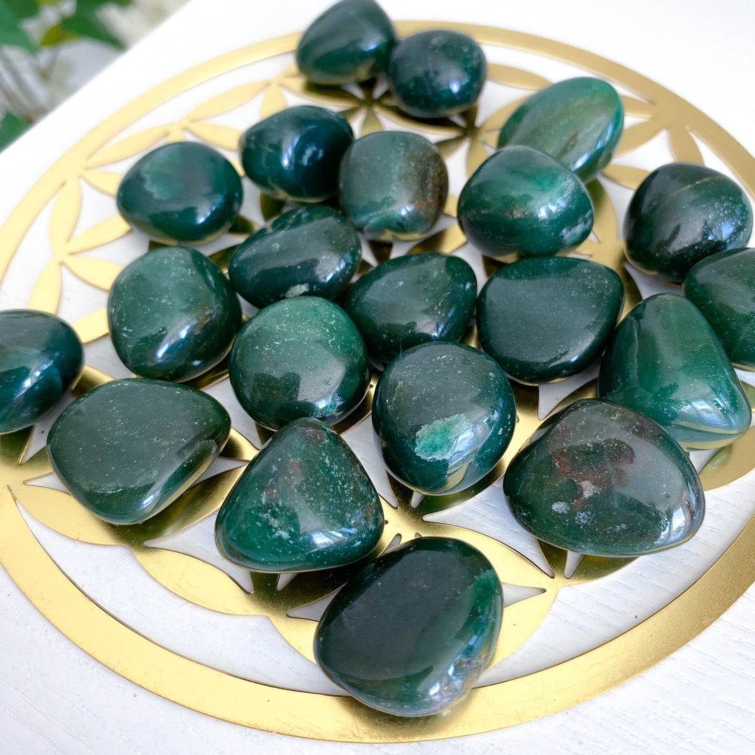 Abundance: Dark Green Aventurine Tumble