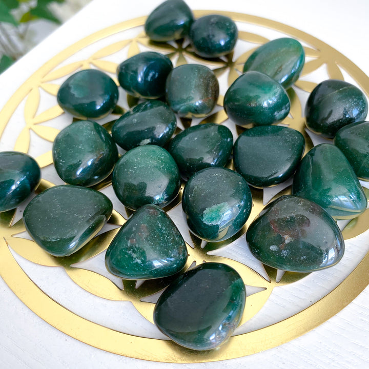 Abundance: Dark Green Aventurine Tumble
