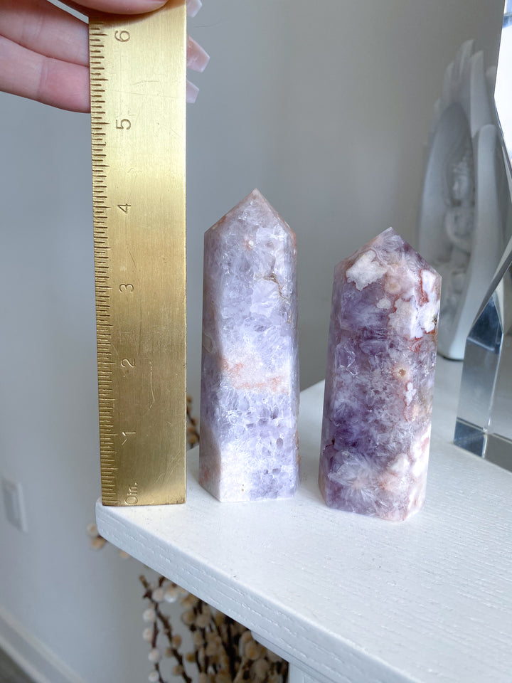 You Choose Amethyst & Flower Agate Tower