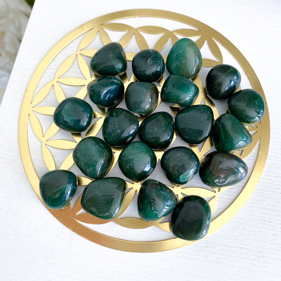 Abundance: Dark Green Aventurine Tumble