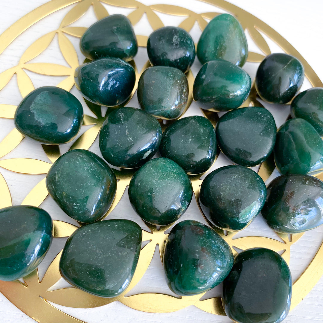 Abundance: Dark Green Aventurine Tumble