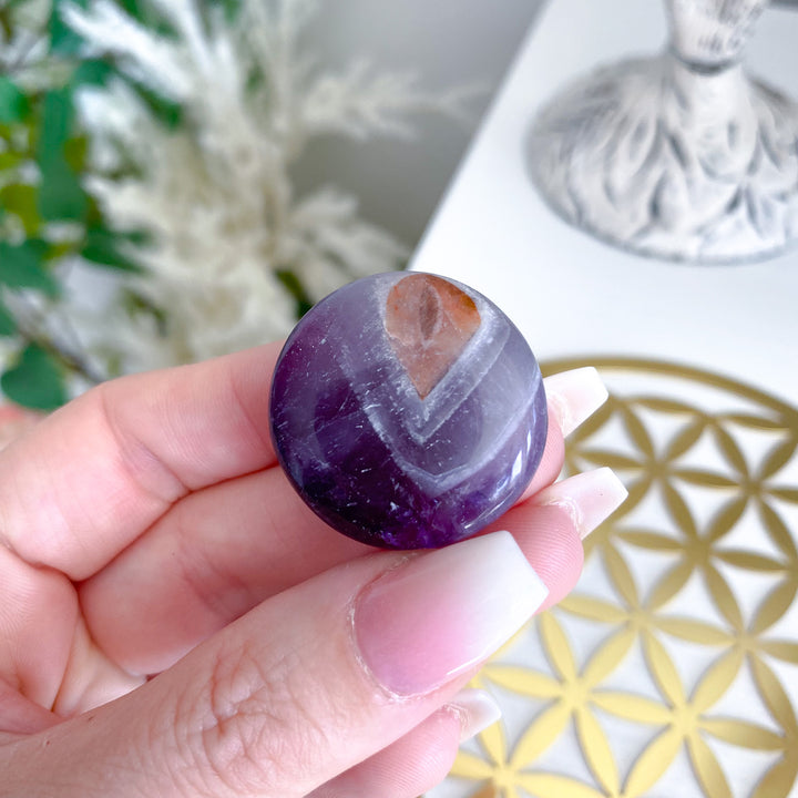 Snake Eye Amethyst Coin 