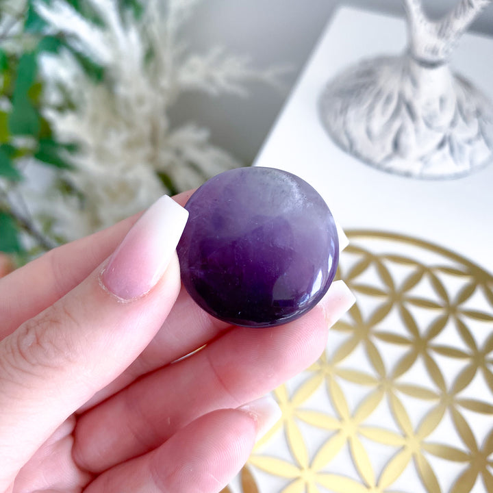 Snake Eye Amethyst Coin 