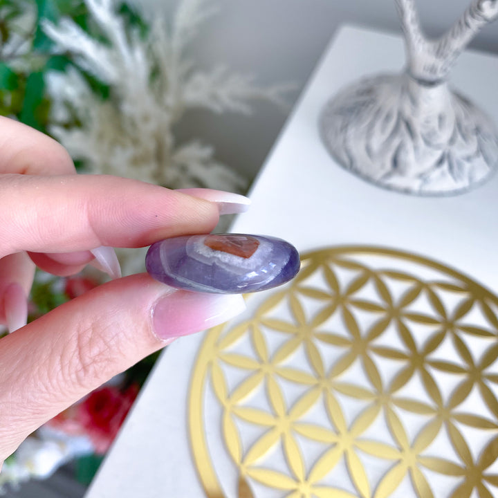 Snake Eye Amethyst Coin 
