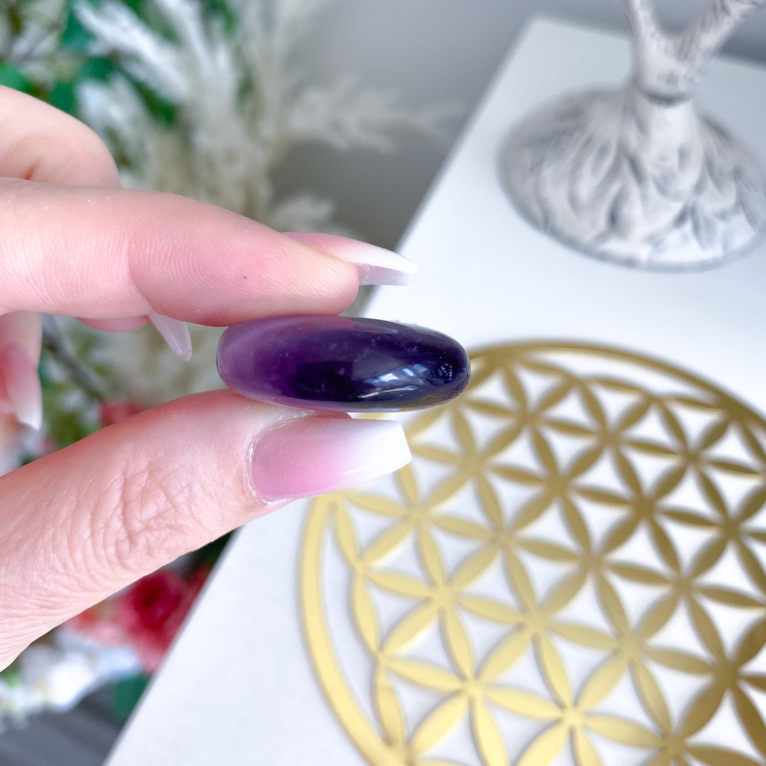 Snake Eye Amethyst Coin 