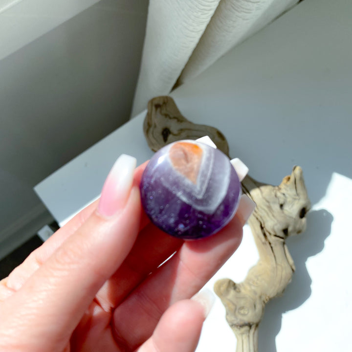 Snake Eye Amethyst Coin 