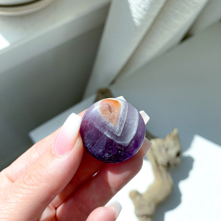 Snake Eye Amethyst Coin 