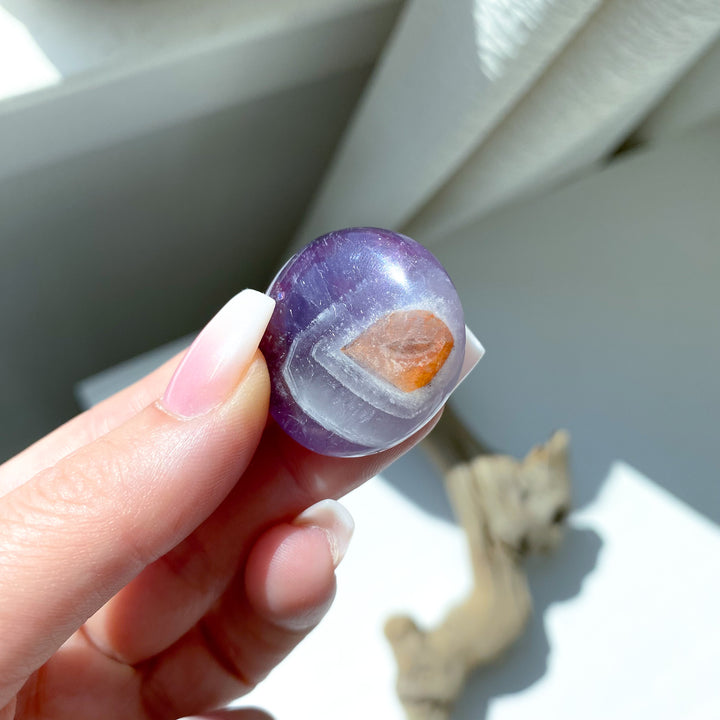 Snake Eye Amethyst Coin 